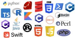 Picture of programming language logos